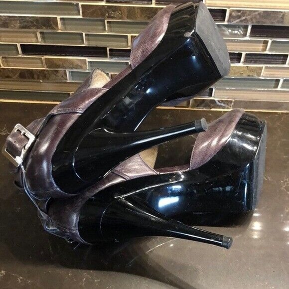 Michael Kors open toe ankle strap heels Women’s Size 6.5 Distressed Brown - Picture 7 of 9